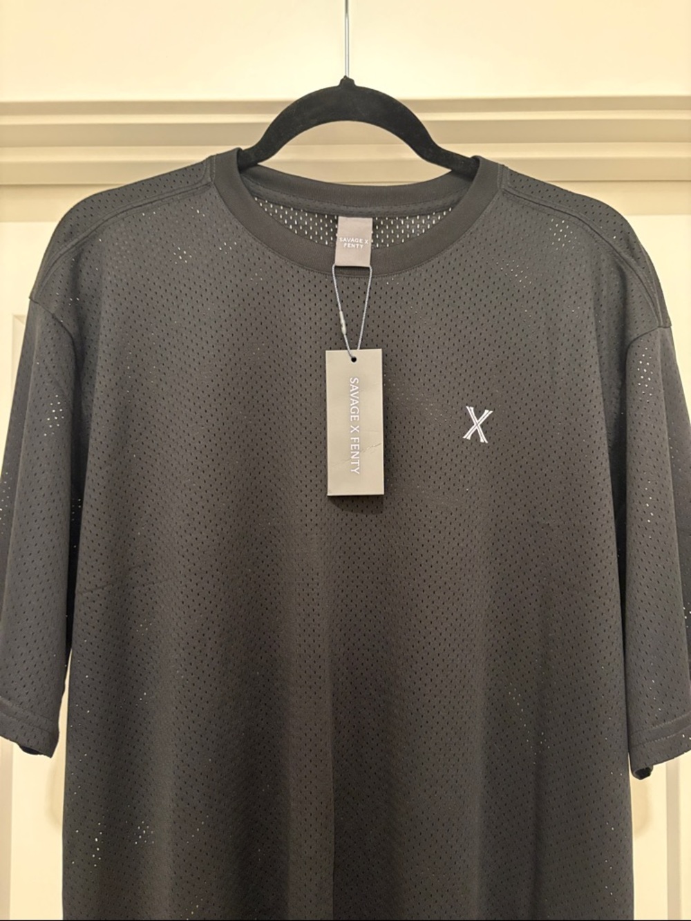 NWT [Savage X Fenty] Mesh City Baller Black Short-Sleeve #18 Jersey Men’s M - Picture 7 of 11